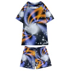 Supernova Space Star Kids  Swim Tee And Shorts Set by Pakrebo