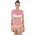 Ice Cream Pink melting background Bubble Gum Bandaged Up Bikini Set  View1