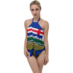 Flag Of Alberta Go With The Flow One Piece Swimsuit by abbeyz71