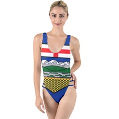 Flag Of Alberta High Leg Strappy Swimsuit by abbeyz71