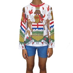 Coat Of Arms Of Alberta Kids  Long Sleeve Swimwear by abbeyz71