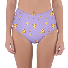 Piazza Pattern Violet 13k Piazza Pattern Violet Background Only Reversible High-waist Bikini Bottoms by genx