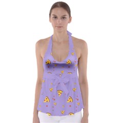 Piazza Pattern Violet 13k Piazza Pattern Violet Background Only Babydoll Tankini Top by genx