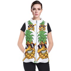 Dabbing Pineapple Sunglasses Shirt Aloha Hawaii Beach Gift Women s Puffer Vest by SilentSoulArts