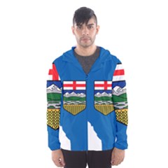 Flag Map Of Alberta Men s Hooded Windbreaker by abbeyz71