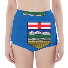 Flag Map Of Alberta High-waisted Bikini Bottoms by abbeyz71