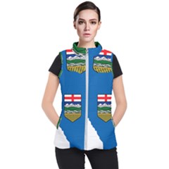 Flag Map Of Alberta Women s Puffer Vest by abbeyz71