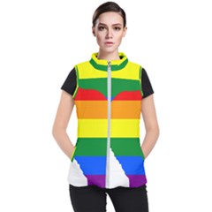 Lgbt Flag Map Of Alberta Women s Puffer Vest by abbeyz71