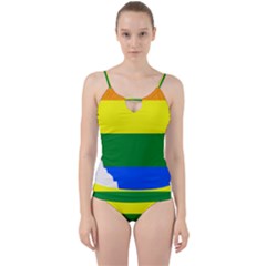 Lgbt Flag Map Of Alberta Cut Out Top Tankini Set by abbeyz71