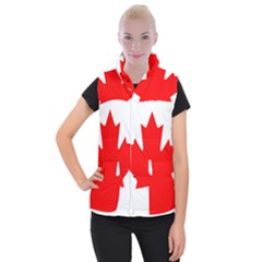 National Flag Of Canada Women s Button Up Vest by abbeyz71