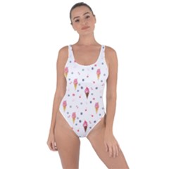 Ice Cream Cones Watercolor With Fruit Berries And Cherries Summer Pattern Bring Sexy Back Swimsuit by genx