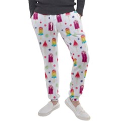 Popsicle Juice Watercolor With Fruit Berries And Cherries Summer Pattern Men s Jogger Sweatpants by genx