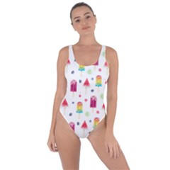 Popsicle Juice Watercolor With Fruit Berries And Cherries Summer Pattern Bring Sexy Back Swimsuit by genx