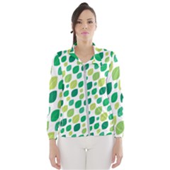 Leaves Green Modern Pattern Naive Retro Leaf Organic Women s Windbreaker by genx