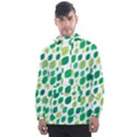 Leaves Green Modern Pattern Naive retro leaf organic Men s Front Pocket Pullover Windbreaker View1