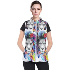Art Drawing Poster Painting The Lion King Women s Puffer Vest