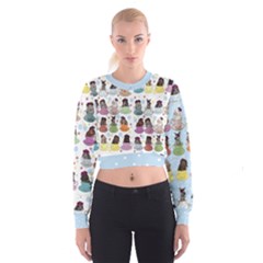 Bunny Tea Cropped Sweatshirt by 100rainbowdresses