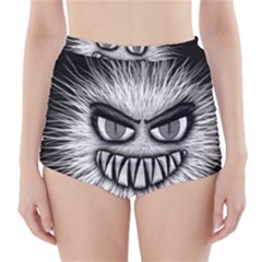 Monster Black White Eyes High-waisted Bikini Bottoms by HermanTelo