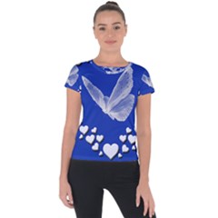 Heart Love Butterfly Mother S Day Short Sleeve Sports Top 