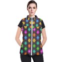 Pattern Background Colorful Design Women s Puffer Vest View1