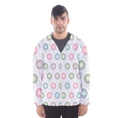 Seamless Pattern Pastels Background Pink Men s Hooded Windbreaker by HermanTelo