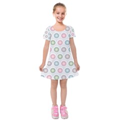 Seamless Pattern Pastels Background Pink Kids  Short Sleeve Velvet Dress by HermanTelo