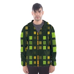 Abstract Plaid Men s Hooded Windbreaker by HermanTelo