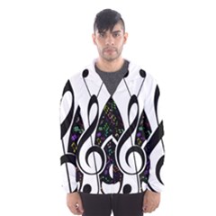 Butterfly Music Animal Audio Bass Men s Hooded Windbreaker by HermanTelo