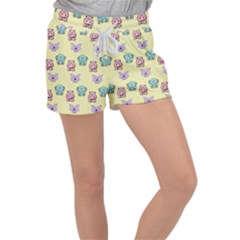 Animals Pastel Children Colorful Women s Velour Lounge Shorts by HermanTelo