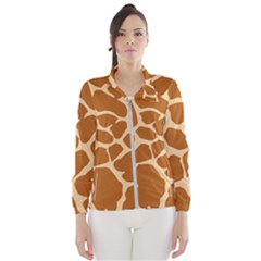 Giraffe Skin Pattern Women s Windbreaker by HermanTelo