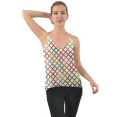 Grid Colorful Multicolored Square Chiffon Cami by HermanTelo