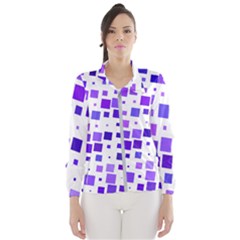 Square Purple Angular Sizes Women s Windbreaker by HermanTelo