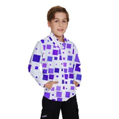 Square Purple Angular Sizes Kids  Windbreaker by HermanTelo