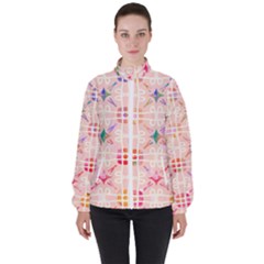 Watercolour Watercolor Paint Ink Women s High Neck Windbreaker