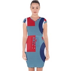 Air Force Ensign Of Canada Capsleeve Drawstring Dress  by abbeyz71