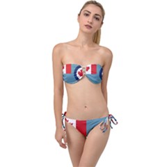 Air Force Ensign Of Canada Twist Bandeau Bikini Set by abbeyz71