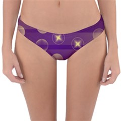 Background Purple Lines Decorative Reversible Hipster Bikini Bottoms by Pakrebo