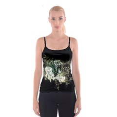 Awesome Tiger With Flowers Spaghetti Strap Top by FantasyWorld7