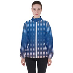 Geometric Wallpaper Women s High Neck Windbreaker