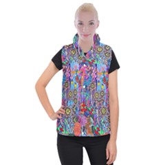 Abstract Forest  Women s Button Up Vest by okhismakingart