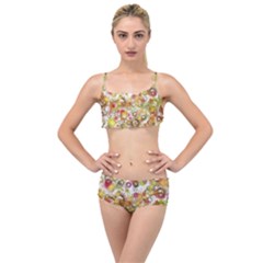 Background Christmas Star Advent Layered Top Bikini Set by Nexatart