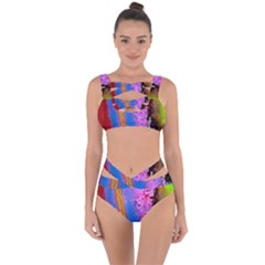 Art Abstract Background Color Bandaged Up Bikini Set  by Pakrebo