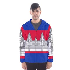 National Flag Of Cambodia Men s Hooded Windbreaker by abbeyz71