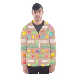 Abstract Background Colorful Men s Hooded Windbreaker by HermanTelo