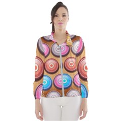 Background Colorful Abstract Brown Women s Windbreaker by HermanTelo