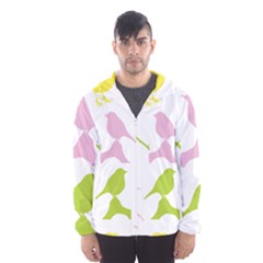 Birds Colourful Background Men s Hooded Windbreaker by HermanTelo