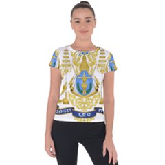 Coat Of Arms Of Cambodia Short Sleeve Sports Top  by abbeyz71