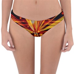 Zoom Effect Explosion Fire Sparks Reversible Hipster Bikini Bottoms by HermanTelo