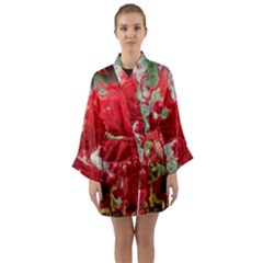 Abstract Stain Red Seamless Long Sleeve Kimono Robe by HermanTelo