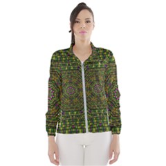 Peace Flower Planet And Calm Fire Women s Windbreaker by pepitasart